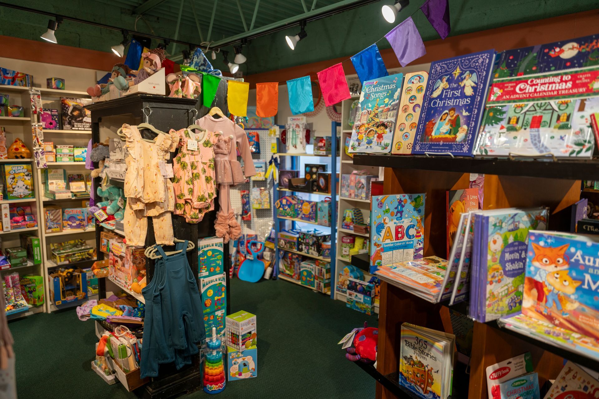 A store filled with lots of children 's books and toys.