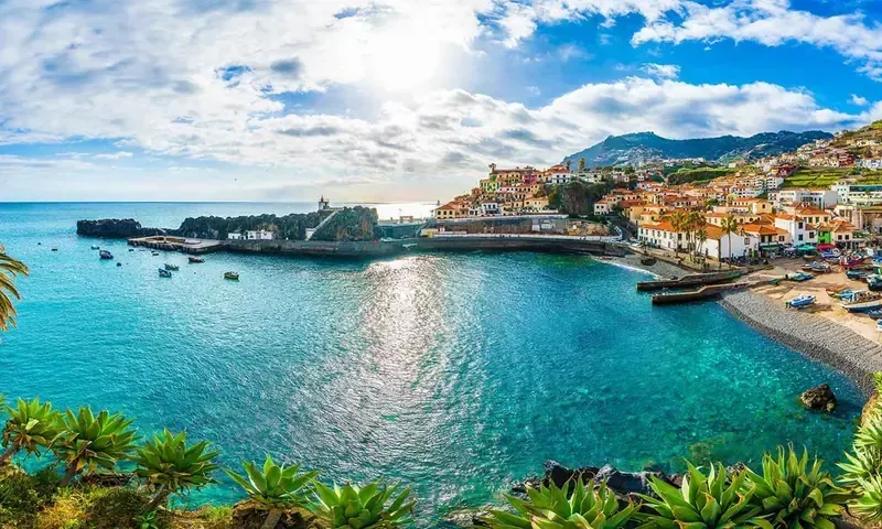 The green cliffs and coast of Madeira island