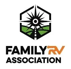 RV Roofing Solutions and Open Roads logos side by side, red text with green-and-black badge