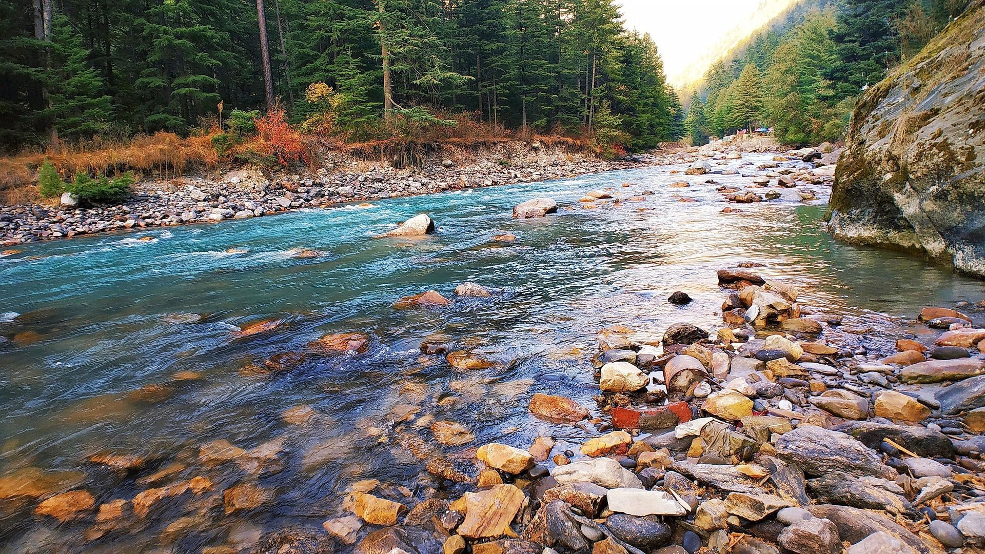 River with rocks.