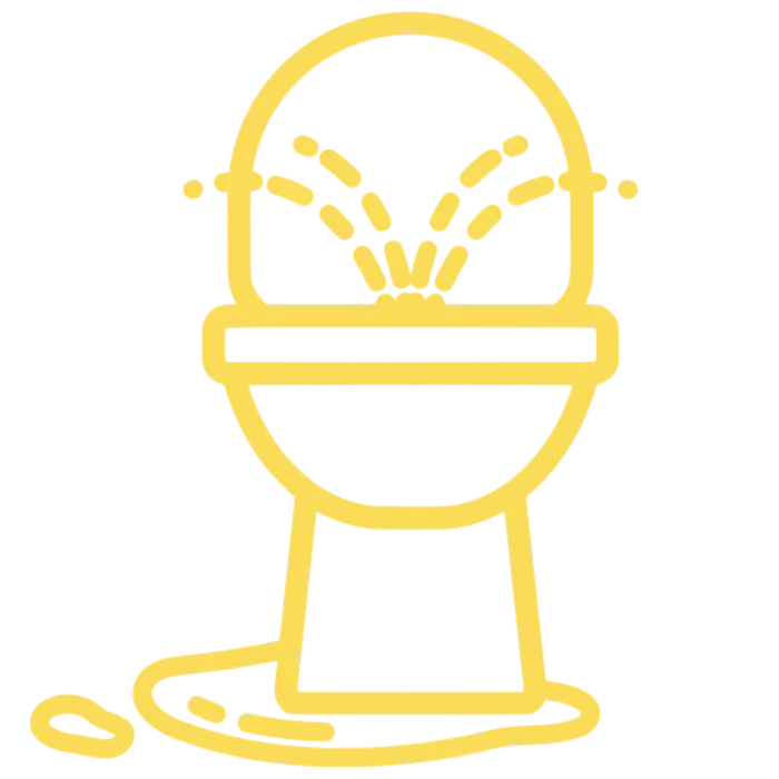 Overflowing toilet icon