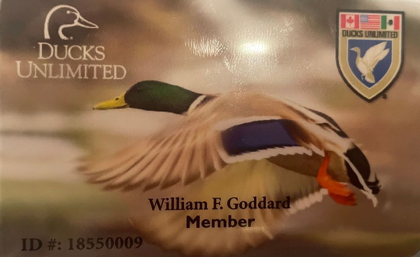 A card that says ducks unlimited on it