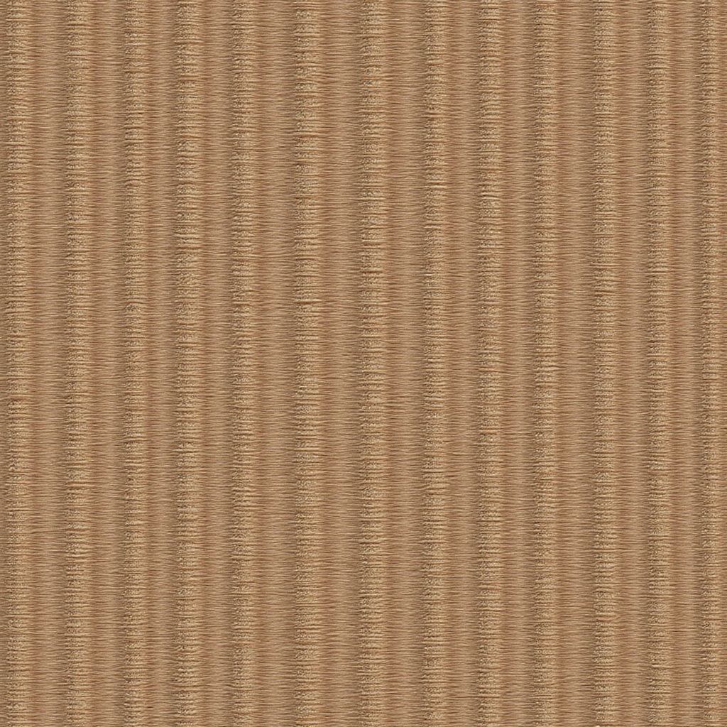 Tan and brown woven textured fabric, with vertical stripes.