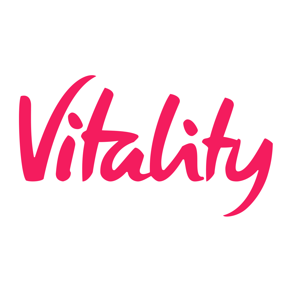 The word vitality is written in red on a white background