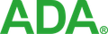 The ada logo is green and white on a white background.