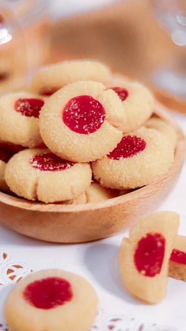 Raspberry Jam Thumbprint Cookies