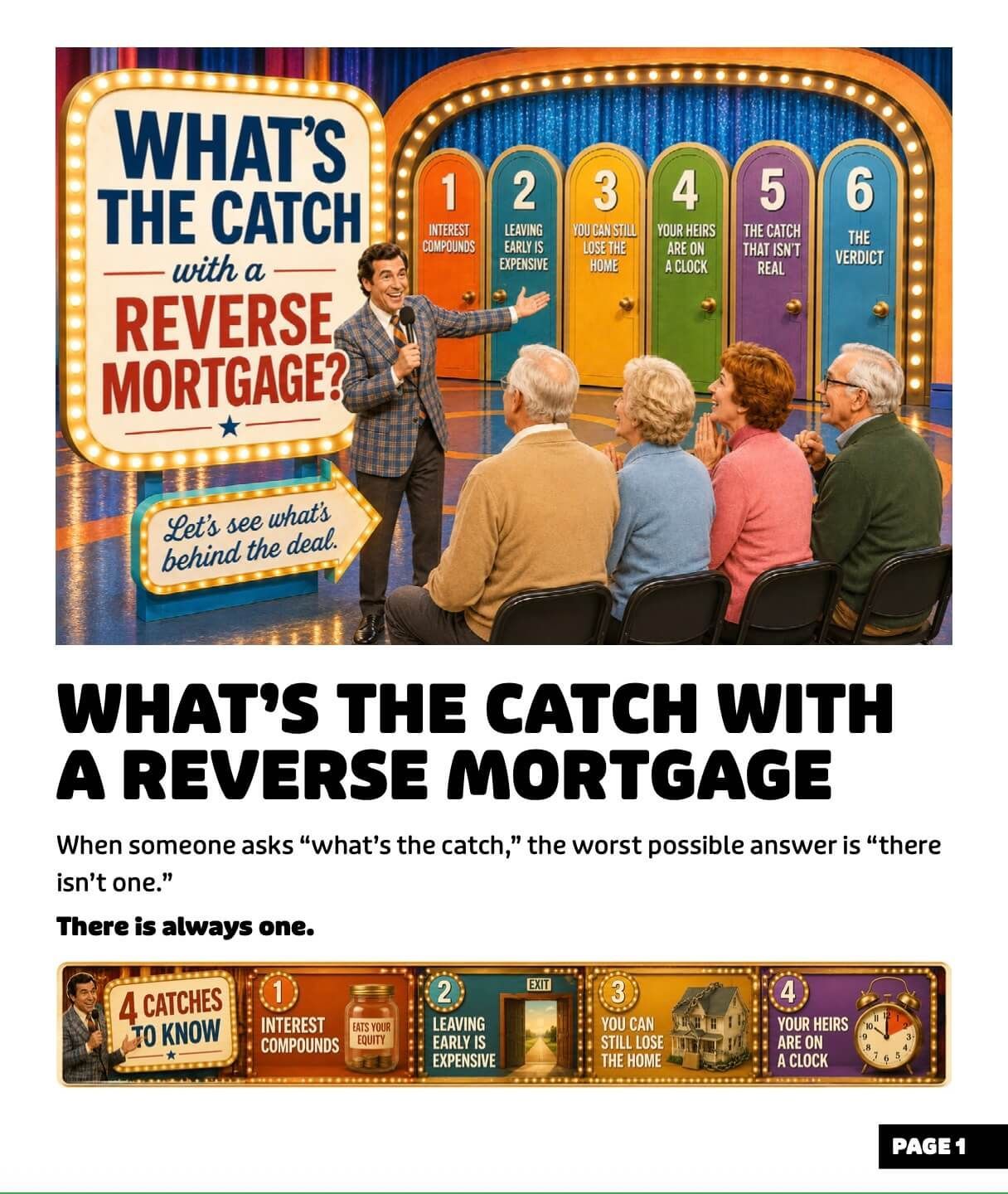 What is the catch with reverse mortgages?