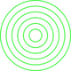 Four bright green arrows pointing to the four corners on a white background