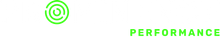 Green spiral logo with the word “PERFORMANCE” in bright green text on a white background