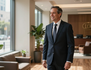John Lazor, Culver City family law attorney and founder of LazorLaw, in his Culver City office.