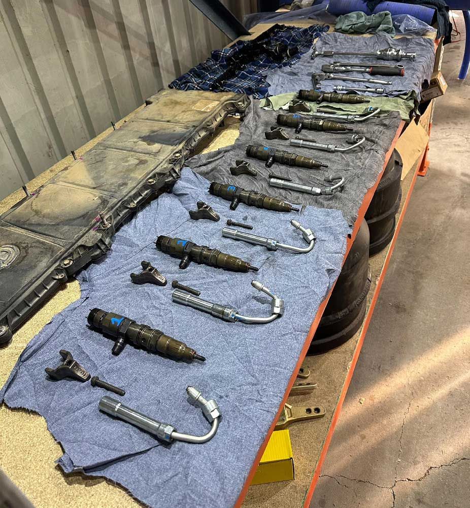 Truck Engine Parts Removed for Cleaning — Superior Diesel Maintenance in Westdale, NSW