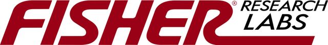Een rood-wit logo voor Fisher Research Labs