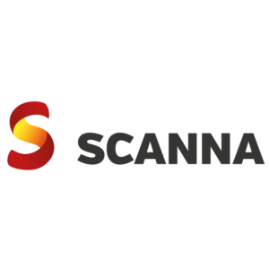 Een scanna-logo met een rode s erop
