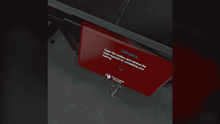 Red emergency pull station on a wall with a black handle and white warning text.