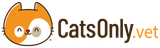 CatsOnly.vet logo with orange cat face and black-and-orange text
