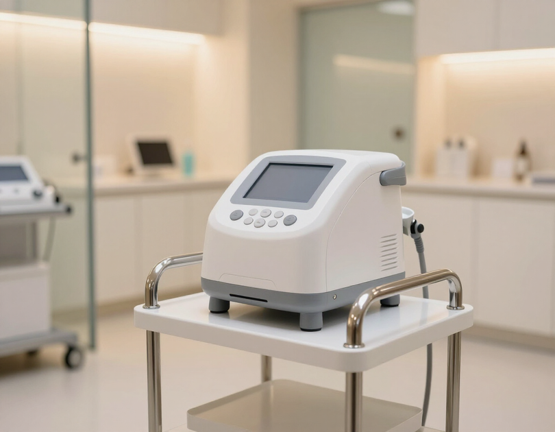 Strumentazione professionale di radiofrequenza in ambiente estetico medico