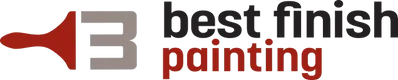 Best Finish Painting logo with red and gray stylized &ldquo;B&rdquo; and company name