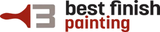 Best Finish Painting logo with red and gray stylized “B” and company name