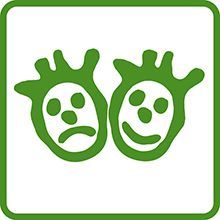 KEEN Logo face frowning and smiling
