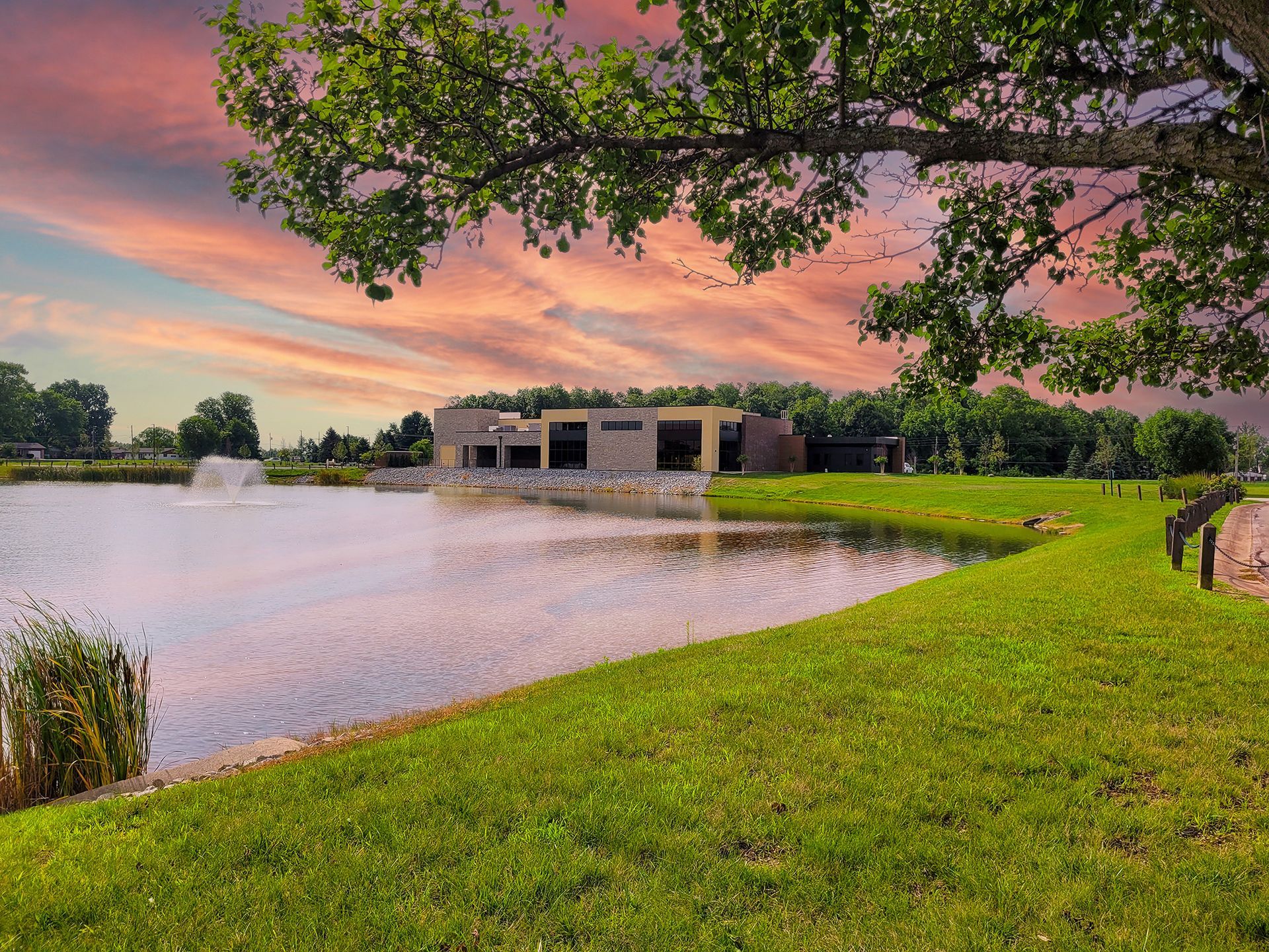 Prairie Waters Event Center Sunset