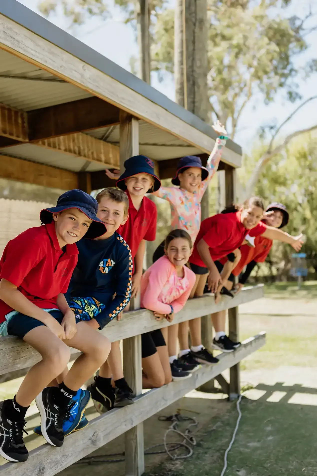 School kids having fun at Alexandra Adventure Resort, Victoria