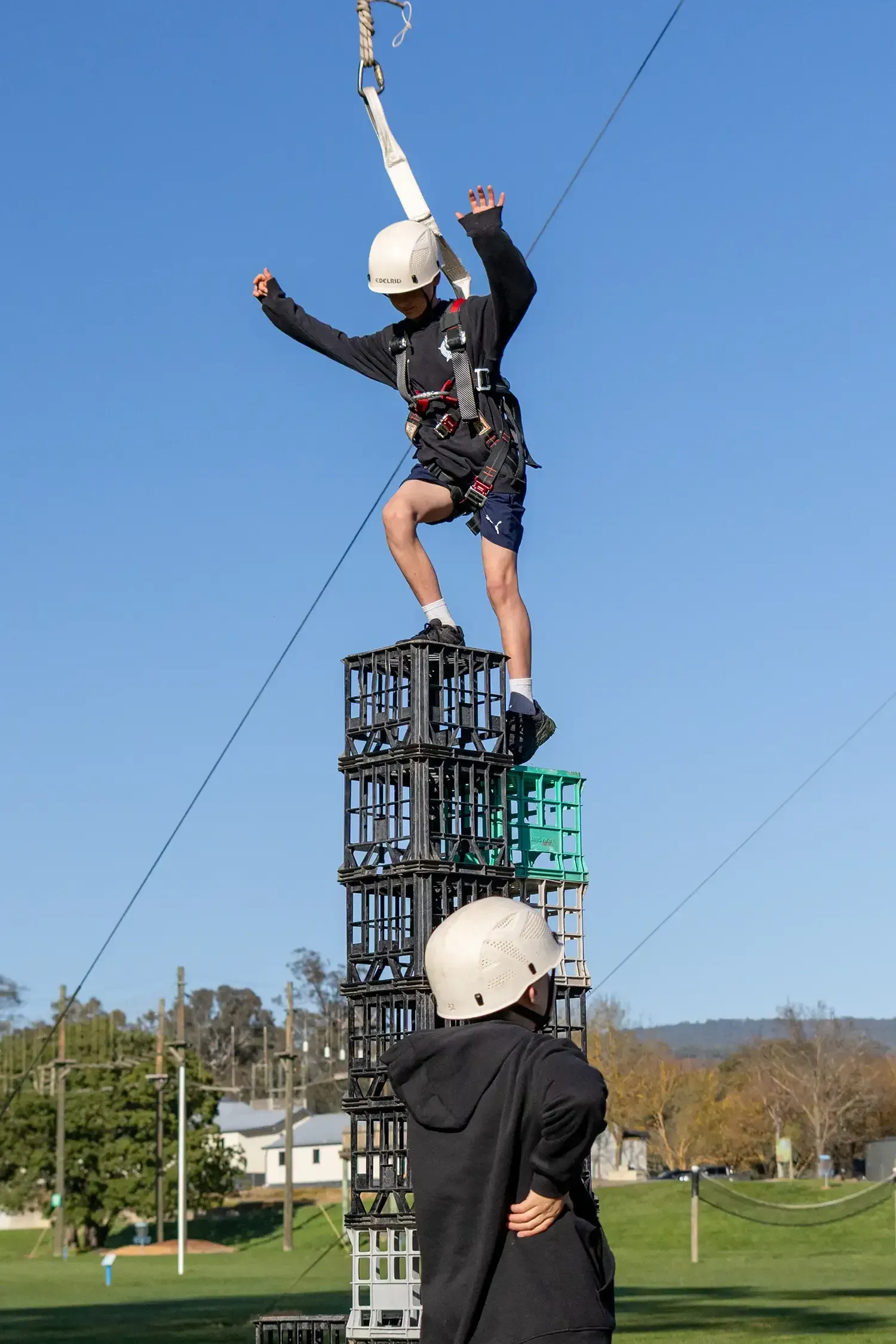 Crate Stacking at Alexandra Adventure Resort | School and Group Camps
