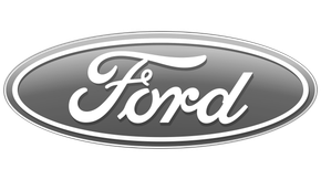 Ford logo in white script on a blue oval background