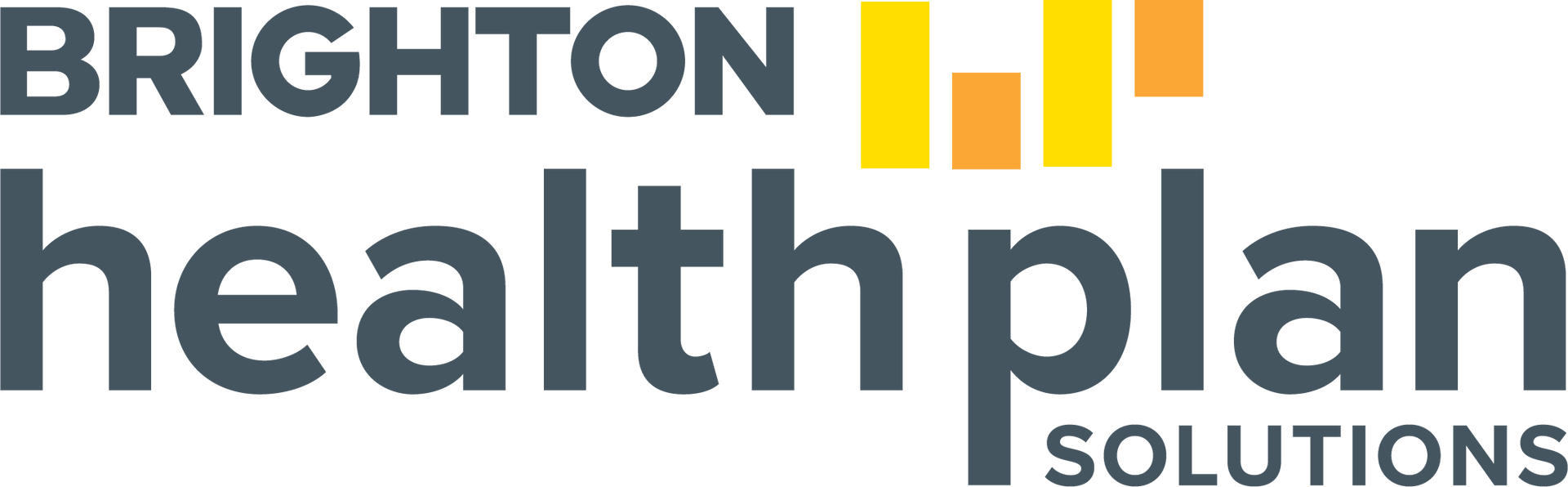 Brighton Health Plan Solutions logo in gray and yellow