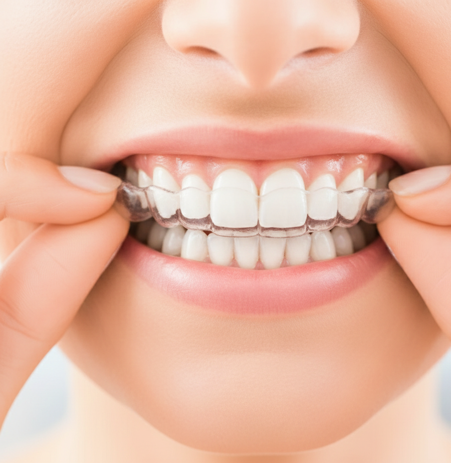 Alinhadores invisíveis nos dentes
