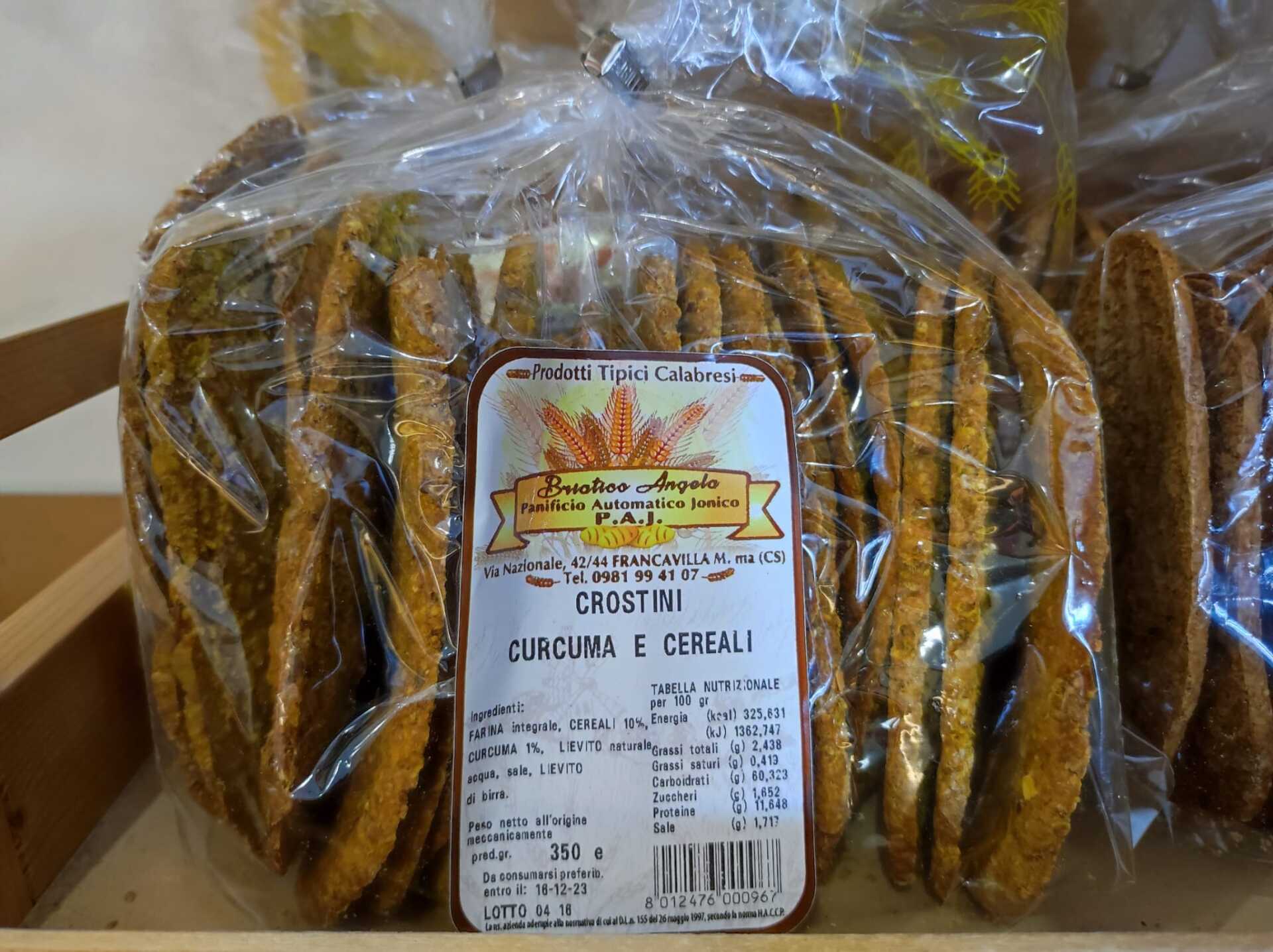 Crostini Curcuma e Cereali