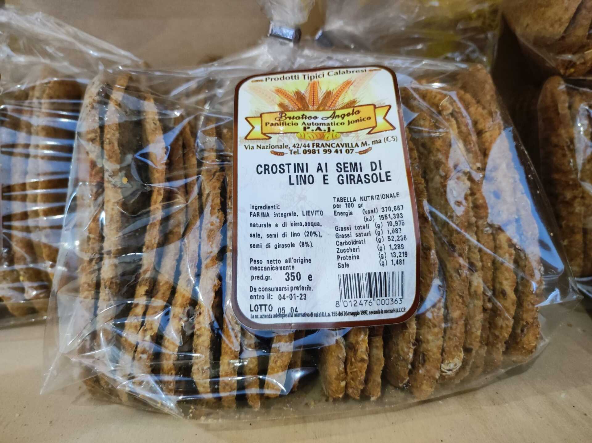 Crostini ai Semi di Lino e Girasole