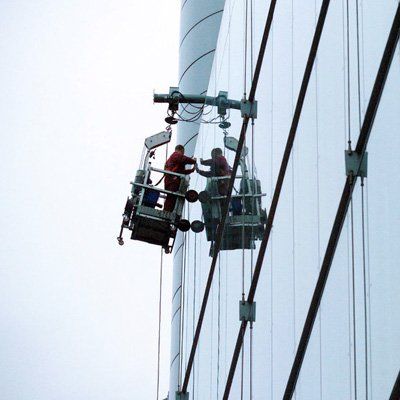 Man on scaffold