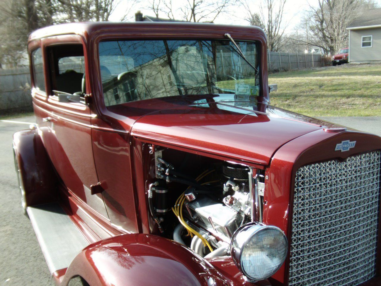 Classic red car ━ Albany, NY ━ Capitalland Glass