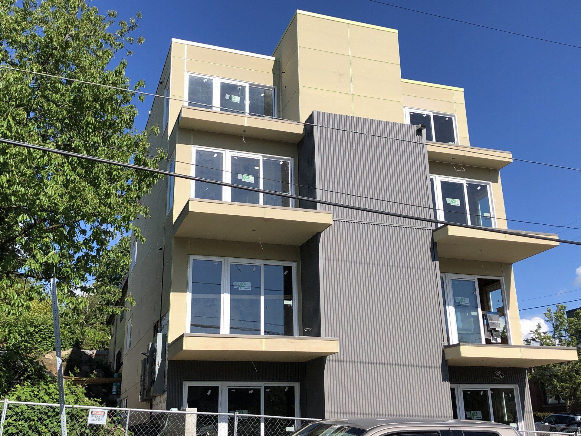 A large building with a lot of windows and balconies