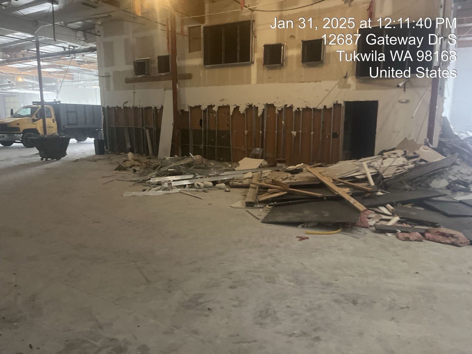 IML Security Supply in Tukwila, WA during construction, before United Seattle's finish work