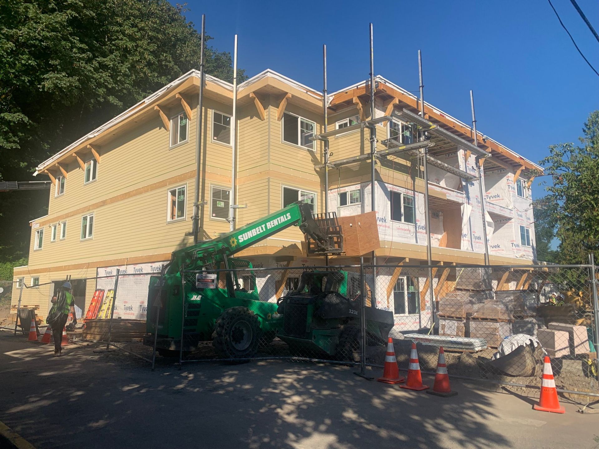 Riverwalk Apartments in Tukwila, WA during construction, before United Seattle's finish work
