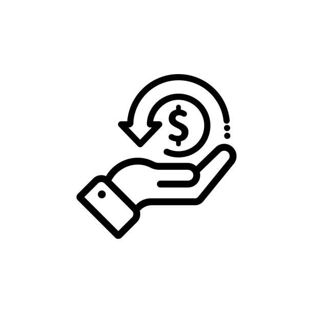 A hand is holding a dollar sign with an arrow around it.