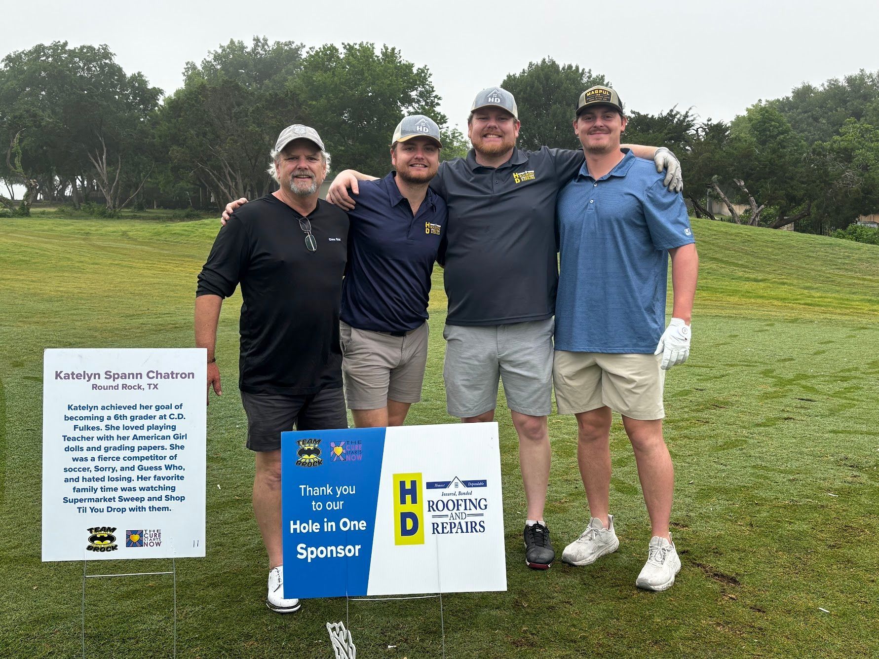 HD Roofing and Repairs team at a local community golf event