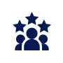 Group of people with three stars above them.