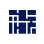 Blue abstract geometric logo, comprised of interconnected rectangles.