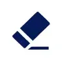 Blue eraser removing a line.