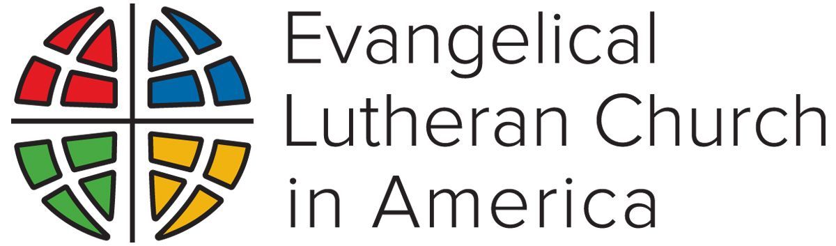 Evangelical Lutheran Church in America logo with a multicolored cross and text