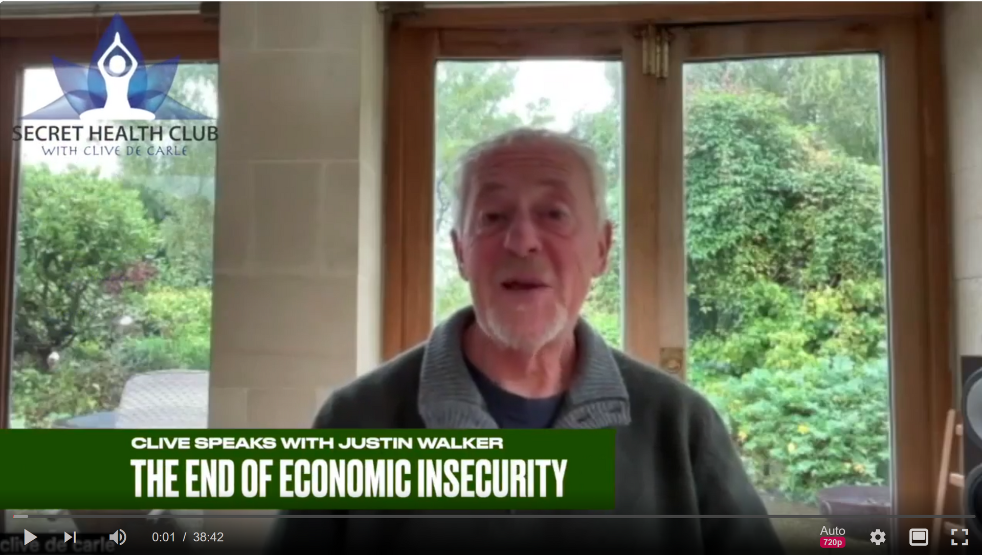 With Clive de Carle Screen-shot from video of Clive de Carle interviewing Justin Walker about the Bradbury Pound