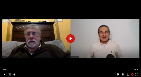 With Jason Liosatos Screen-shot from video of Jason Liosatos interviewing Justin Walker about the Bradbury Pound