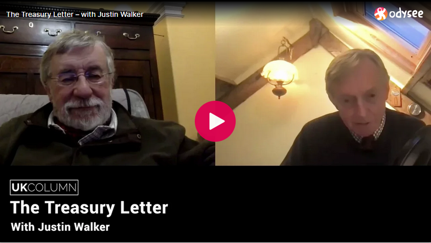 With UK Column Screen shot from video interview with Justin Walker and Brian Gerrish