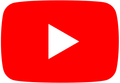 Red YouTube play button logo with white triangle icon