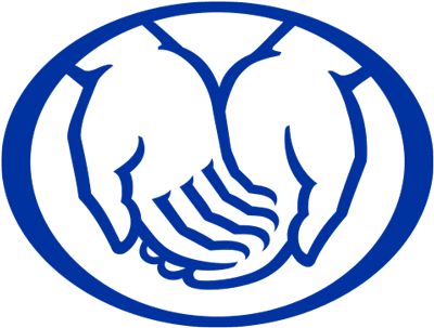 Blue hand logo