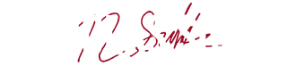 Red handwritten scribble with a few punctuation marks on a white background