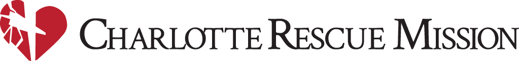 Charlotte Rescue Mission logo with red heart and cross icon beside the organization name