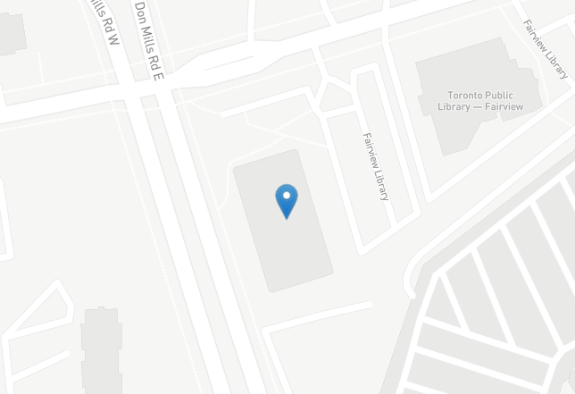 A map of Working Women's Fairview location in Toronto.